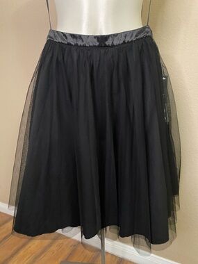 My Michelle Black Tulle swing full rockabilly rave formal Skirt 15
